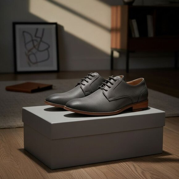 Kenneth Cole 8M NEW Unlisted Mens Gray Dress Shoes Cheer Buck Lace Up Cap Toe main image 8